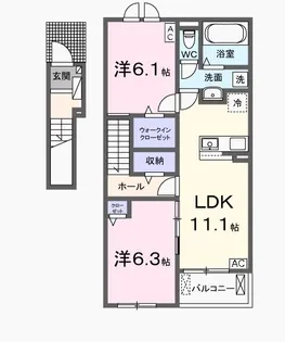 Rei☆Ran(レイ☆ラン)I【2階】の間取り