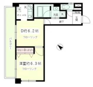 グラシューズ・ワン【2階】の間取り