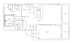 高徳マンション【1階】の間取り