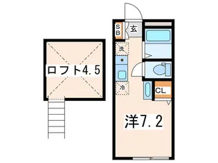 West Lagoon藤棚町【2階】の間取り