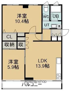 湯倉団地1号棟【3階】の間取り