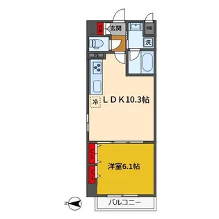 ジオン綾瀬【8階】の間取り