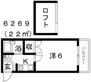 レオパレス藤井寺第2【2階】の間取り
