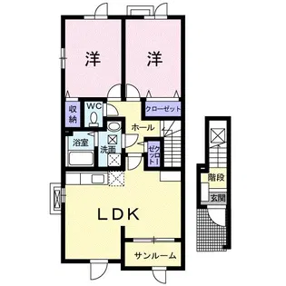 ソレイユI【2階】の間取り