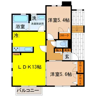 桜木コートハウスII【2階】の間取り