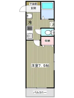ハイツクローバー千早A棟【2階】の間取り