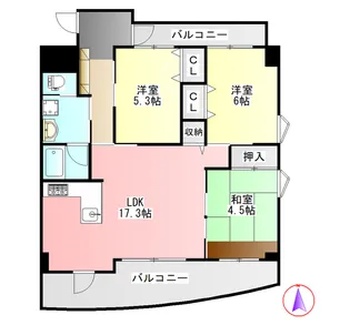 四季の里 夏棟【6階】の間取り