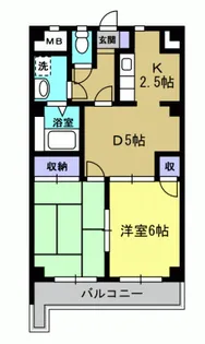 メルクール【3階】の間取り
