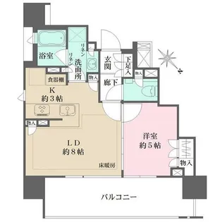 パークハウス大井町ゼームス坂【7階】の間取り