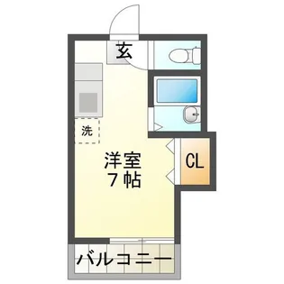 シャンブルK【1階】の間取り