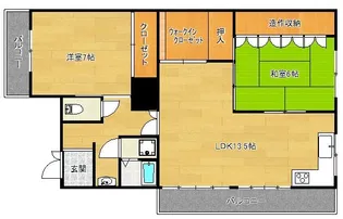 富山コーポ【2階】の間取り