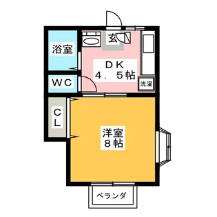 ミユキハイツI【1階】の間取り