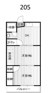 八雲ハイツ【2階】の間取り