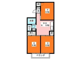 コーポセジュール【2階】の間取り