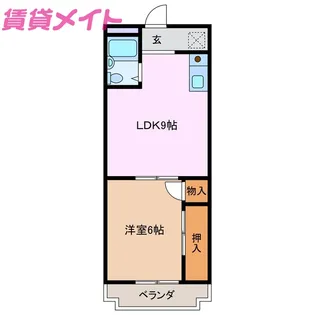 アークビレッジB棟【1階】の間取り