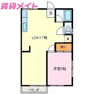 ハイツenzA【1階】の間取り