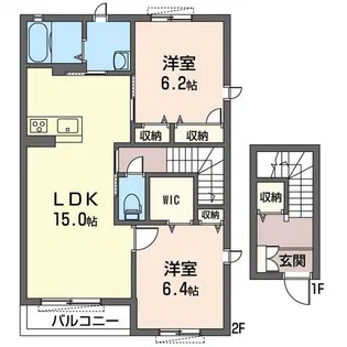 コートボヌールA【2階】の間取り