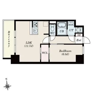 S-RESIDENCE桜本町awesome【6階】の間取り