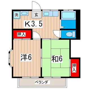 ザ・グリーンハイツ【2階】の間取り