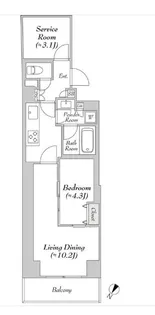 ルミーク文京千石【1階】の間取り