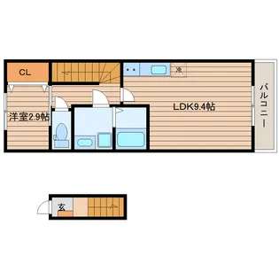 リヴェール八乙女【2階】の間取り