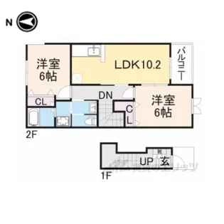 ケンブライト【2階】の間取り