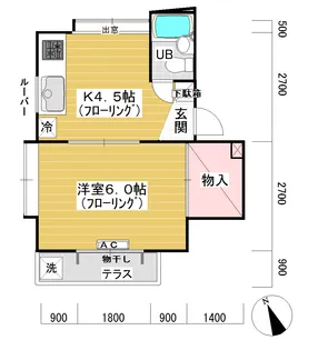オーハイツ【1階】の間取り