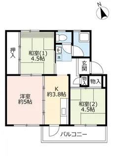 UR多聞台【1階】の間取り