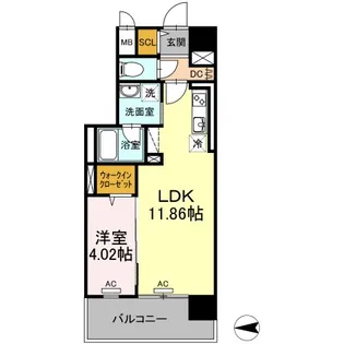 TWIN TOWERS Selina【7階】の間取り