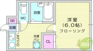 メゾン落合【1階】の間取り