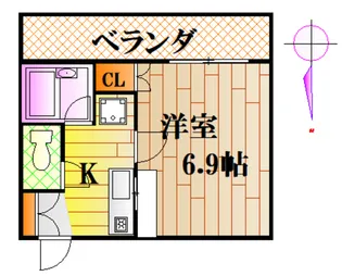 スカイNフルタ【7階】の間取り