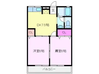 クレアール江島 A棟【1階】の間取り