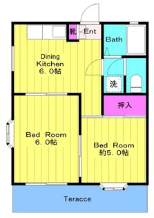 2DKの間取り画像