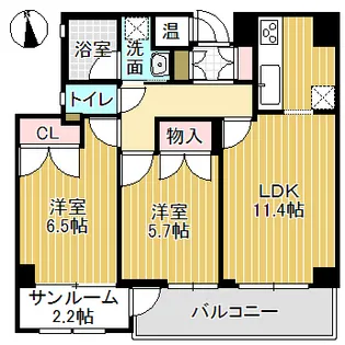 グレインハウス【2階】の間取り