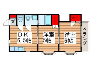 ベルメゾン富浜【2階】の間取り