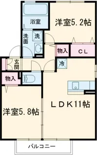 セジュールWITH【2階】の間取り