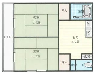 竹の内アパート【2階】の間取り