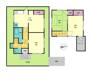 奈良県生駒市中菜畑2【一戸建】の間取り