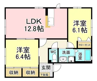 福岡県北九州市小倉南区田原3【アパート】の間取り