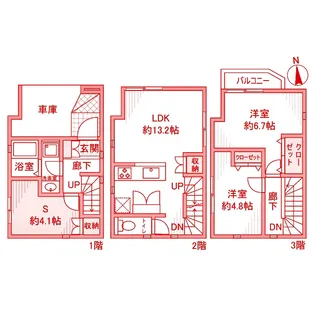 神奈川県横浜市鶴見区矢向1【一戸建】の間取り