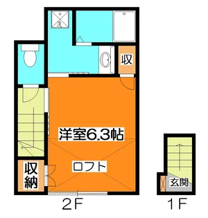 ウィンズ・パレ一橋学園【2階】の間取り