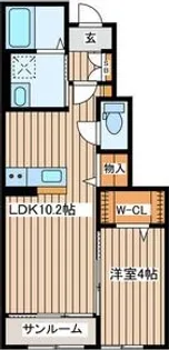 エクセランメゾン【1階】の間取り