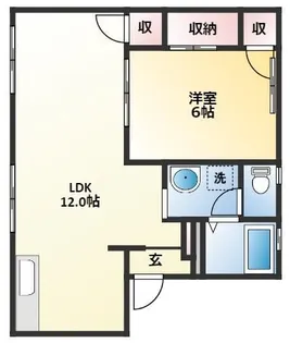 ラフォーレ・アパート【1階】の間取り