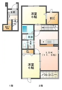 リバーサイドシティ B棟【2階】の間取り