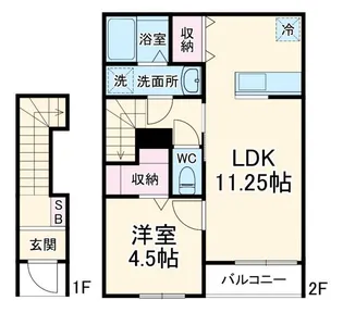 リーブルファイン那加南栄町【2階】の間取り