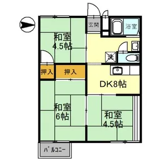 大阪府東大阪市御幸町【アパート】の間取り