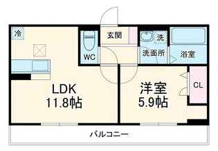 プランドール・さくら【2階】の間取り