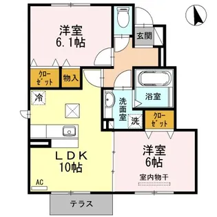 サンライズII【1階】の間取り