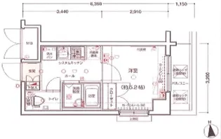 エクセリア神楽坂【3階】の間取り