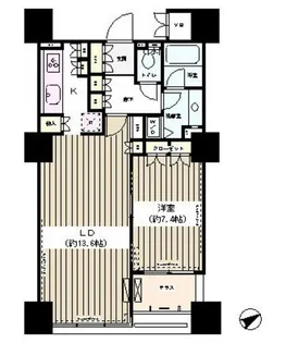 エンブレムコート明石町【15階】の間取り